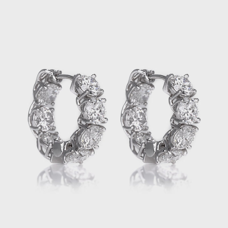 7 Carat Diamond Hoops