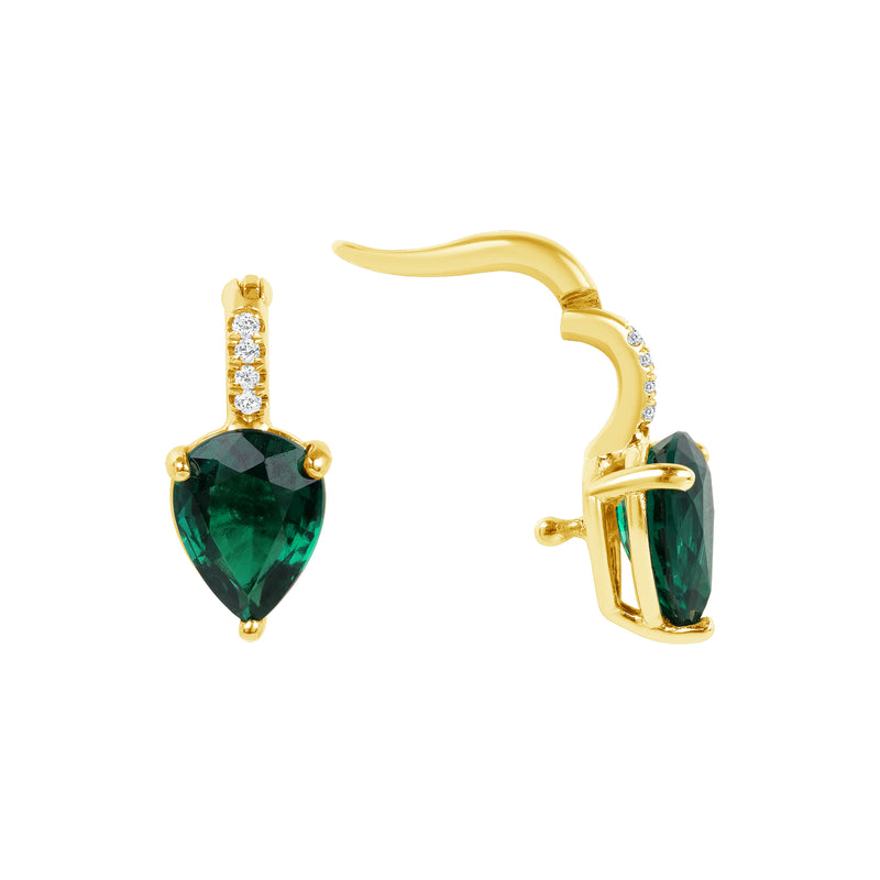 Pear Emerald Clasping Charm