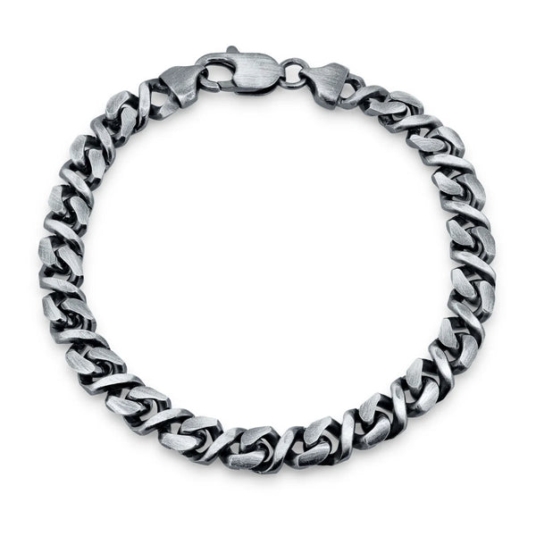 Men's Thick S Chain Sterling Silver Bracelet