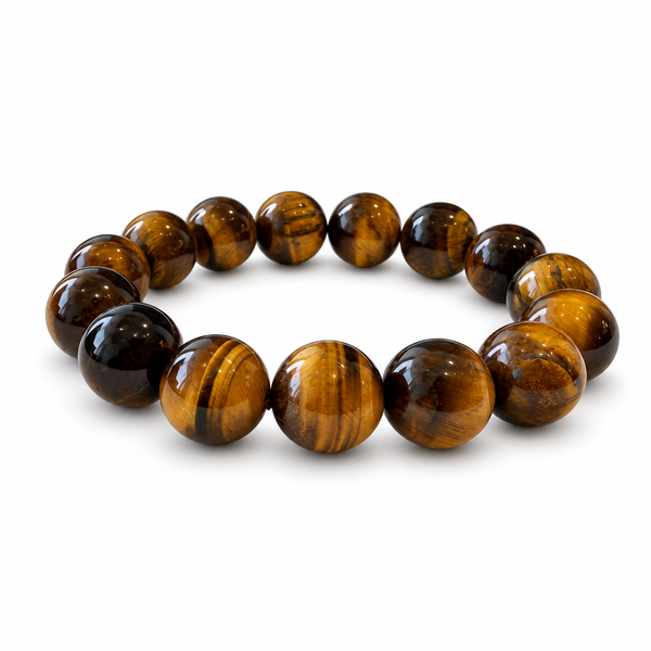 Men's Large Tiger's Eye Bead Bracelet