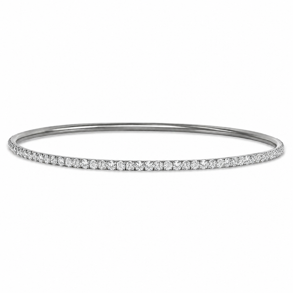 Titanium 3 ct Lab Diamond Eternity Bangle
