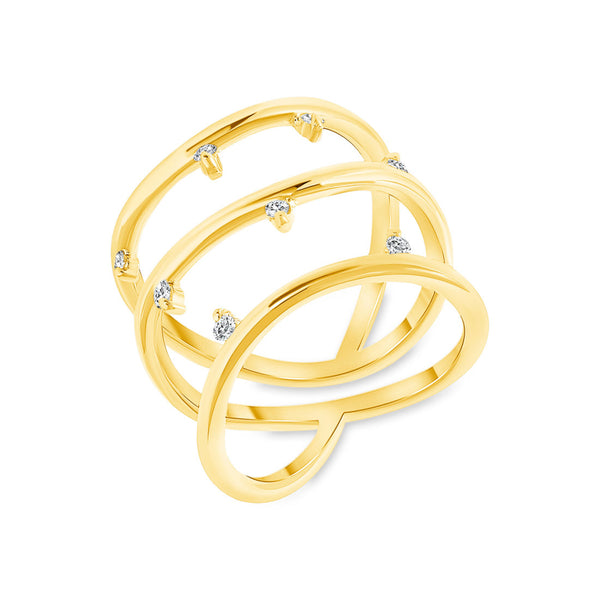 Mini Diamond Twisted Ring