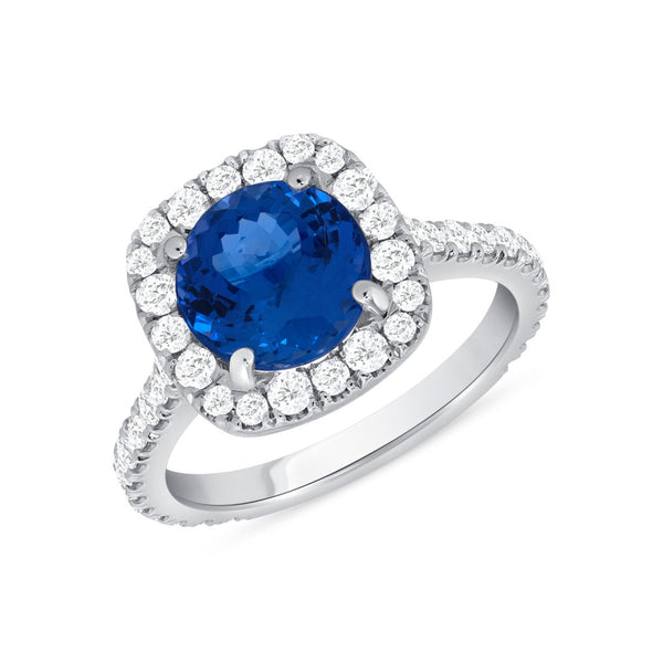 2 carat Tanzanite with Diamonds