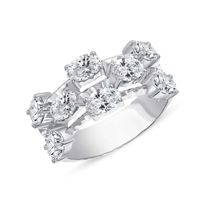Oval Diamond Ring Stack