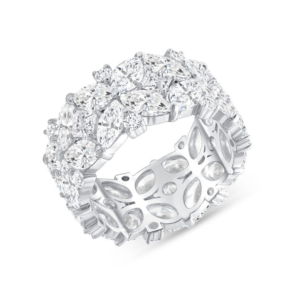 Platinum Butterfly Diamond Eternity Band