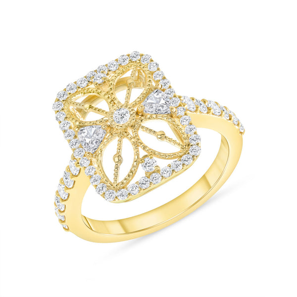 Vintage Modern Butterfly Cocktail Ring