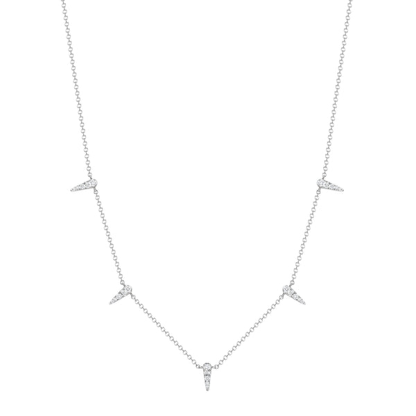 Triangular Station Diamond Necklace