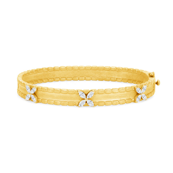 Diamond Butterfly Matte Gold Bangle