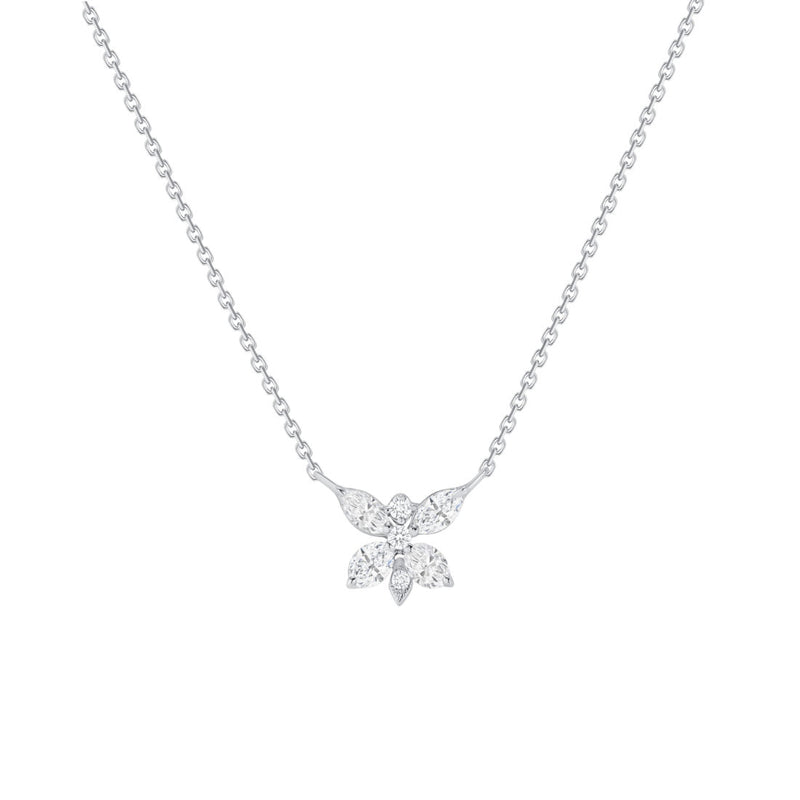 White Butterfly Diamond Necklace