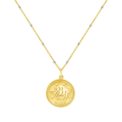 Gold Zodiac Medallion Large
