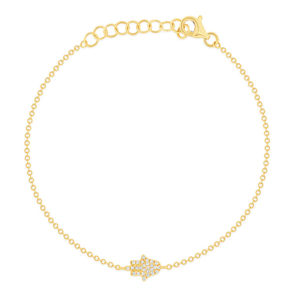 Pave Diamond Hamsa Bracelet