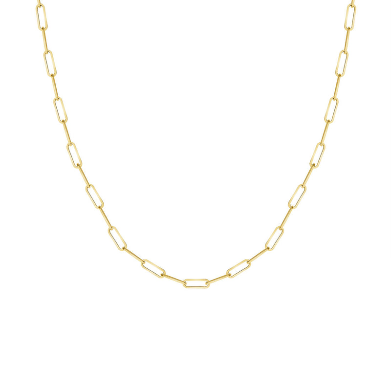 14k Yellow Gold 2mm Round Box Chain Necklace 16 Inches | Sarraf.com