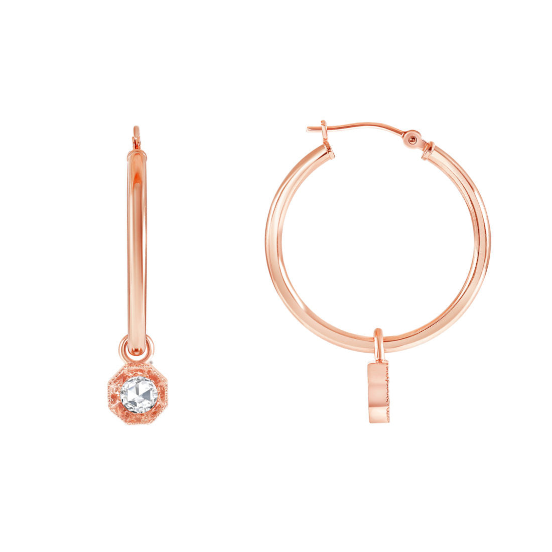 Rose Cut Pink Diamond Drop Earrings | Ounce Of Salt Jewelry – Ounce of Salt