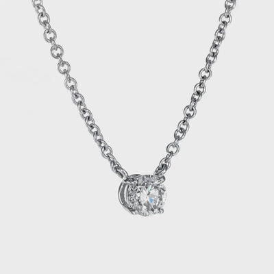 .5 carat Single Stone Floating Diamond Necklace