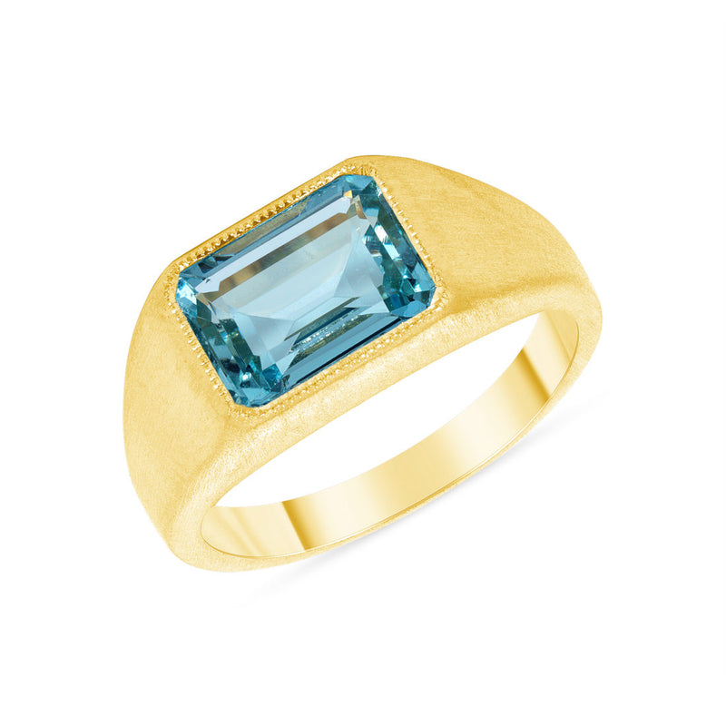 Aquamarine Signet Ring