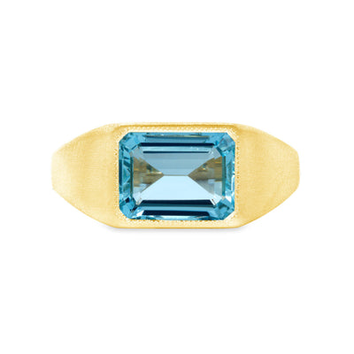 Aquamarine Signet Ring