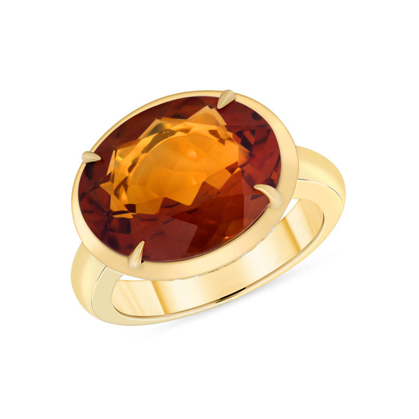 Burgundy Topaz Cup Ring