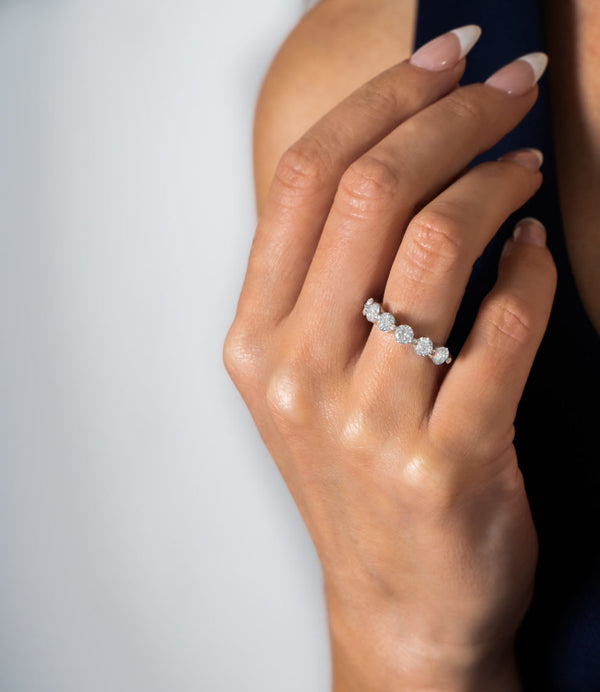 2 carat 7 Stone Floating Diamond Ring