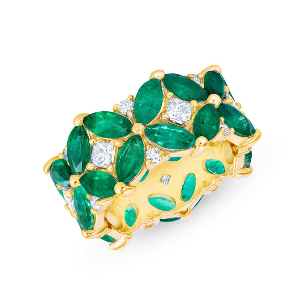 Emerald Butterfly Eternity Ring