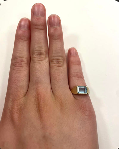 Aquamarine Signet Ring