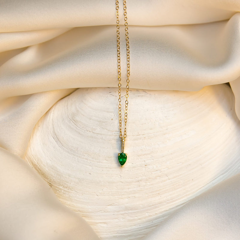 Emerald Pear Pendant