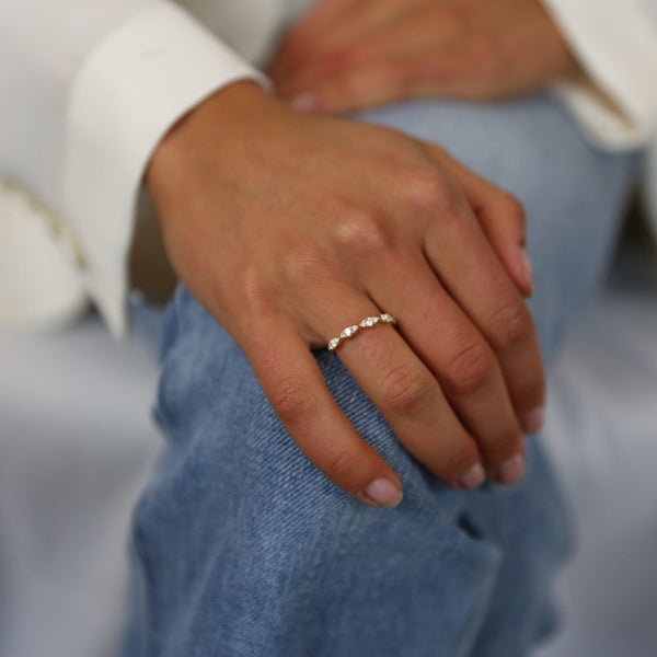Five Marquis Diamond Ring