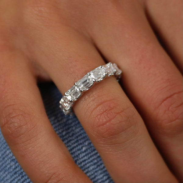 4.5 Carat Emerald Cut Diamond Eternity Band