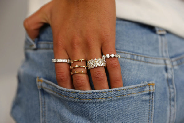 Mini Diamond Twisted Ring