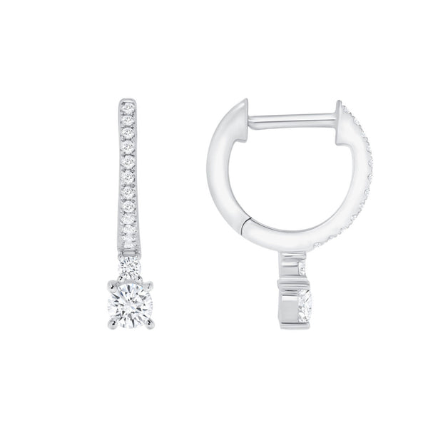 Huggies with Diamond Drop