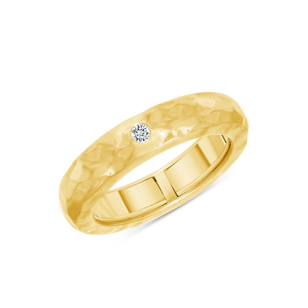 14k Gold and Diamond Compression Ring