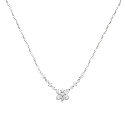 Multi Shaped Diamond Butterfly Necklace Mini