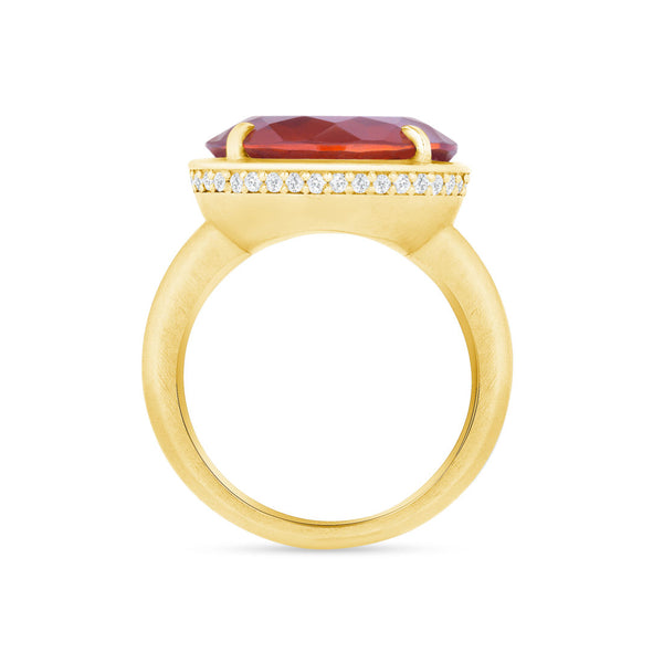 Burgundy Topaz Cup Ring