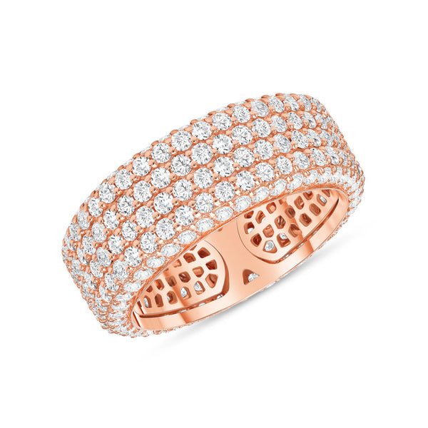 Adjustable Multi-row Diamond Eternity Band 18k gold