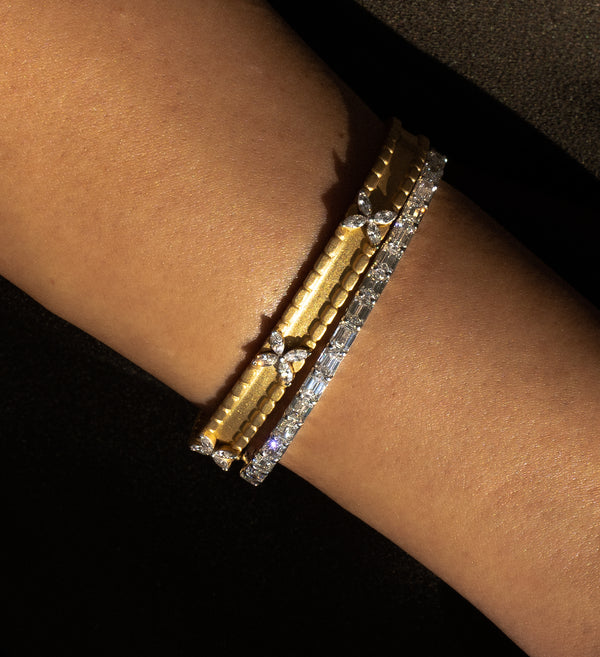 Lab Grown Emerald Cut Diamond Bracelet