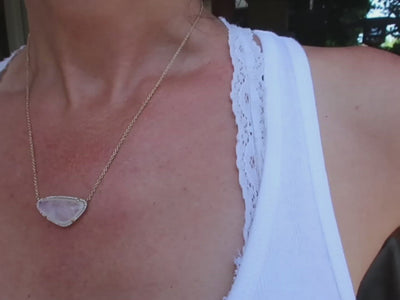 Moonstone with Diamonds Necklace