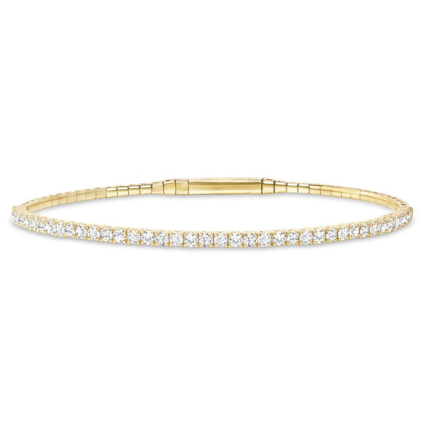 1.19 carat Flexible Half Eternity Lab Diamond Bangle 14k Gold