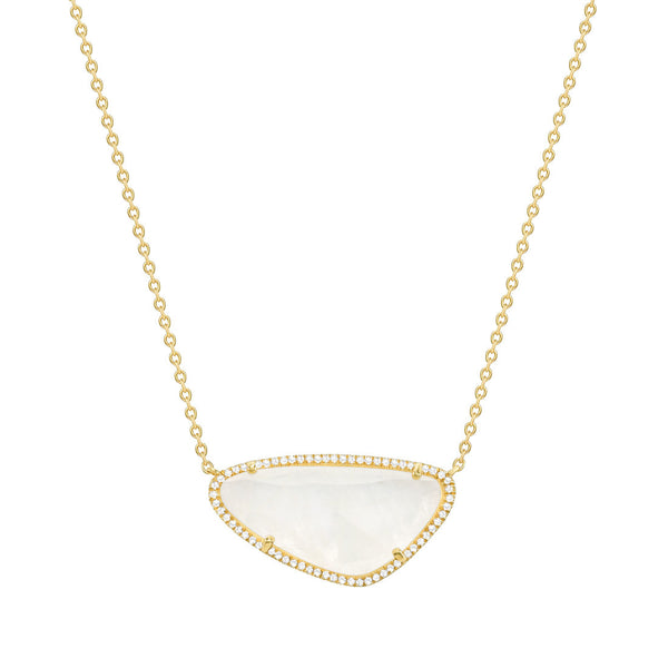 Moonstone with Diamonds Necklace