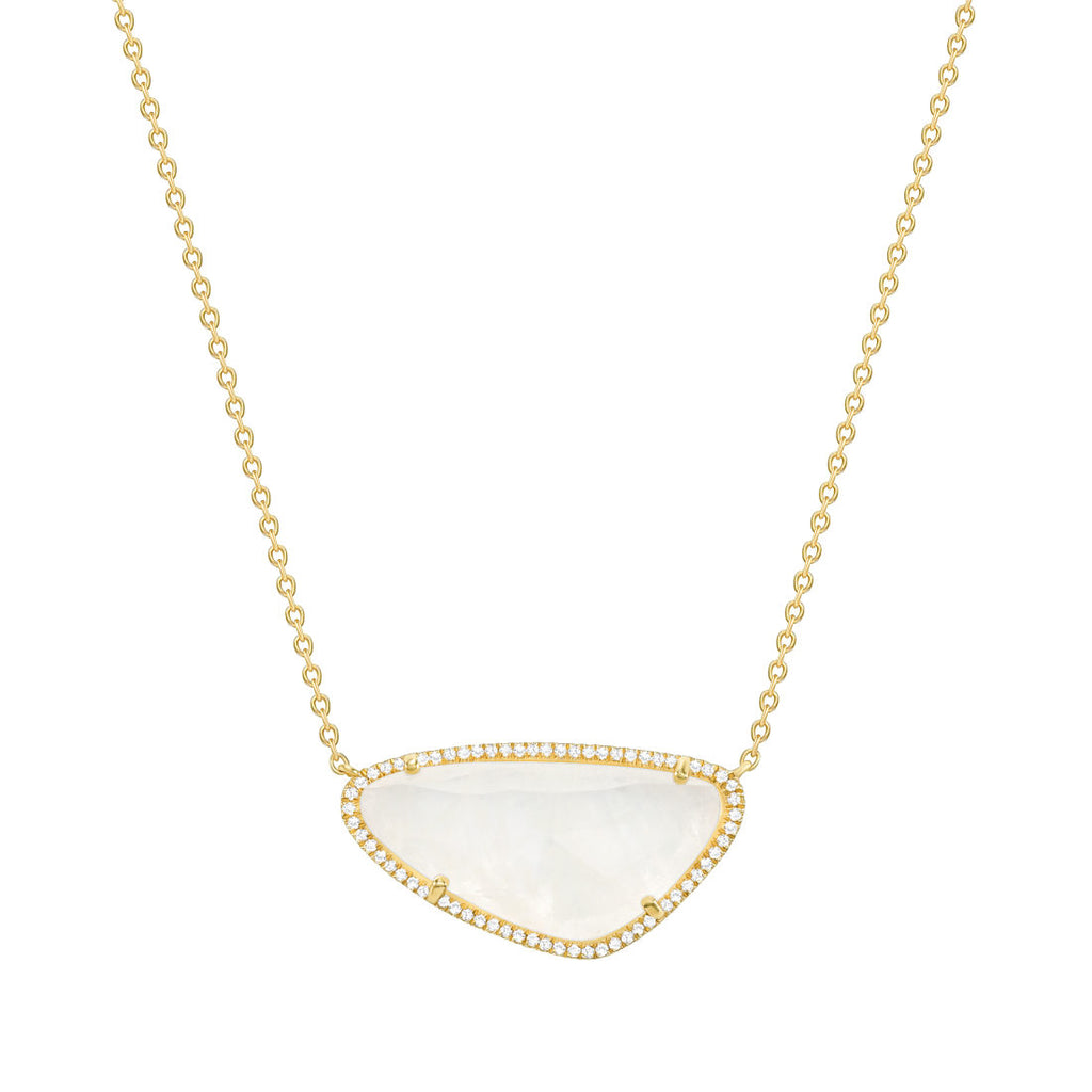 Moonstone with Diamonds Necklace