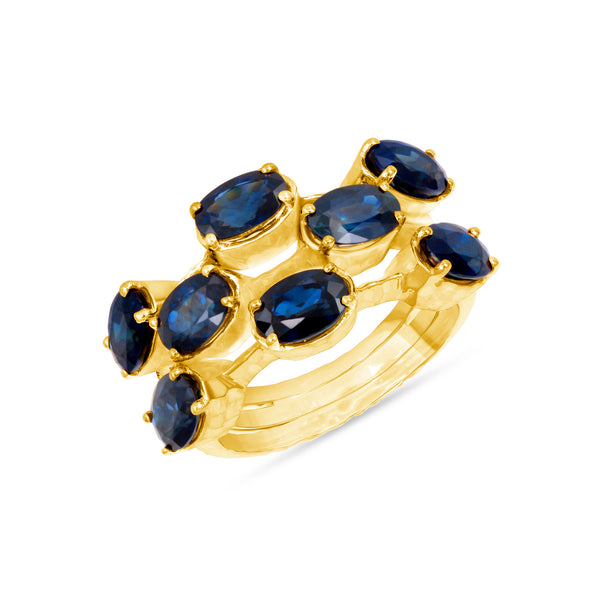 Blue Sapphire Ring Stack